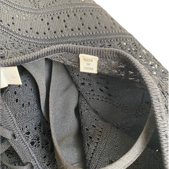 A.L.C. Black Pattern Midi Length A-line Dress - Picture 11 of 12